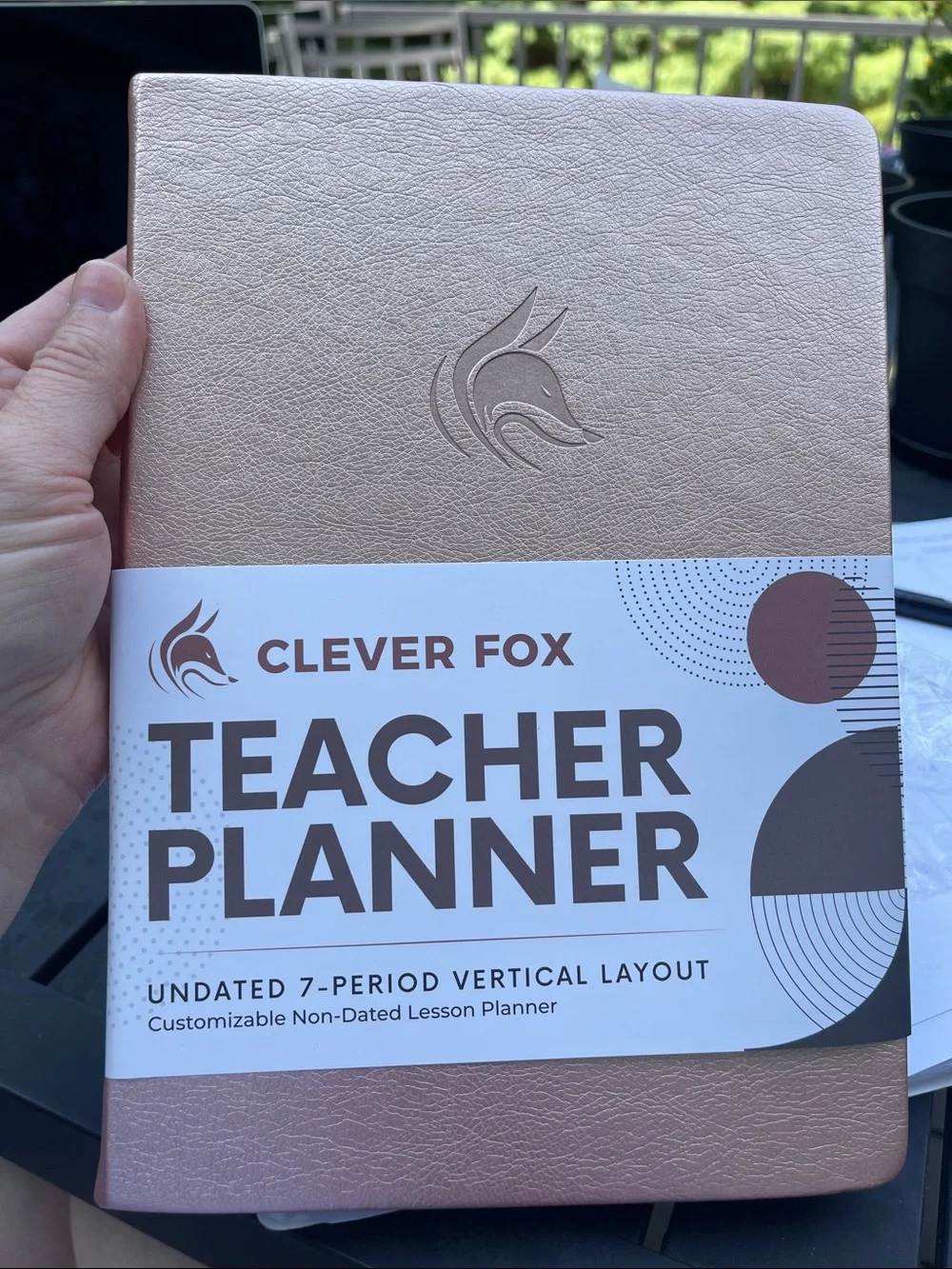 Brand new - clever fox teacher planner rose gold - undated large vertical layout
